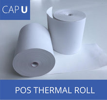 Load image into Gallery viewer, POS thermal receipt/kitchen roll 80mm  (50 rolls, black image)
